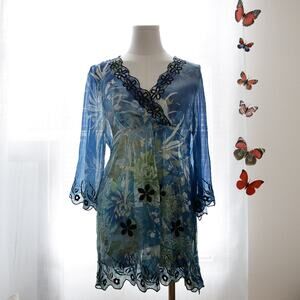 Mushka by Sienna Rose Embroidery multicolor top size L